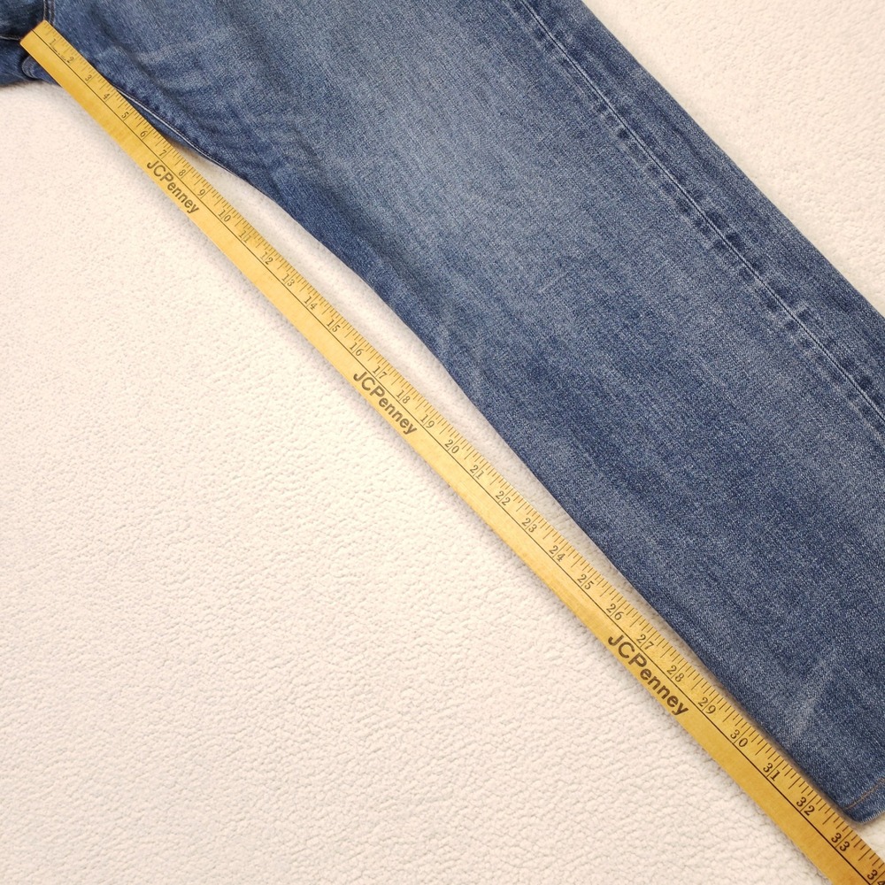 Madewell Selvedge 1991 Straight Jeans Mens 38x34 Blue Medium Wash Stretch Denim - Picture 8 of 12